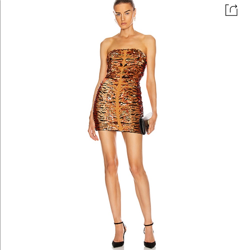 Retrofete Aurora strapless embellished mini dress